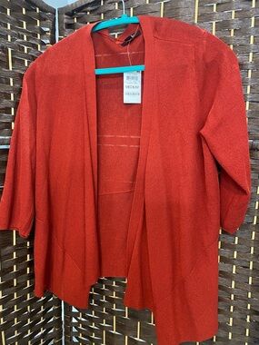 Open-Front Red Women’s Sweater Cardigan